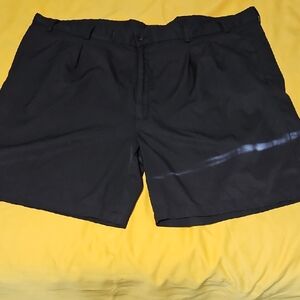 Classic Black Men's Flat Front Shorts Size 54